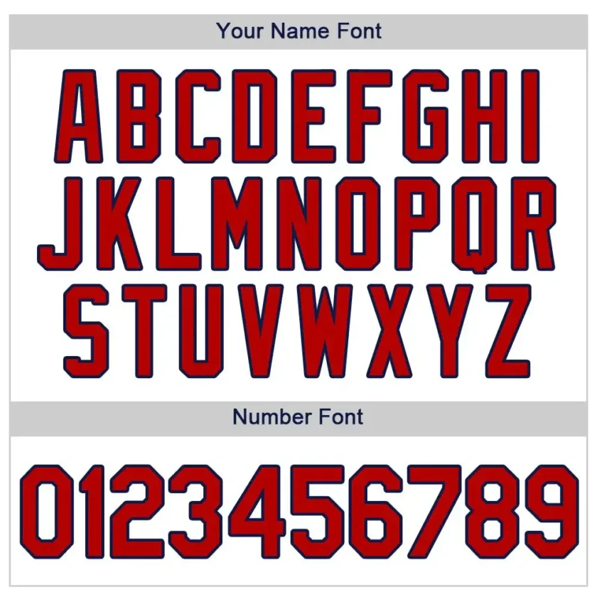 Custom White Baseball Jersey with Red-Navy - Image 2
