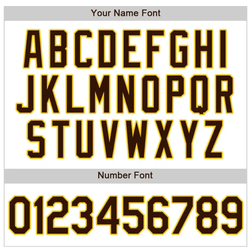 Custom White Pinstripe Baseball Jersey with Brown-Gold - Image 2
