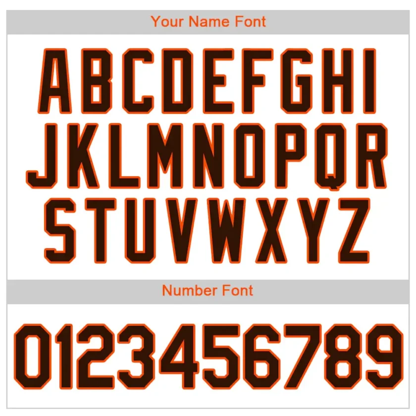 Custom White Pinstripe Baseball Jersey with Brown-Orange - Image 2