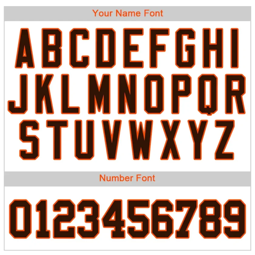 Custom White Pinstripe Baseball Jersey with Brown-Orange - Image 2