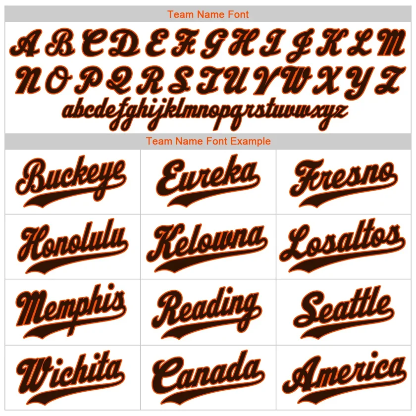 Custom White Pinstripe Baseball Jersey with Brown-Orange - Image 3