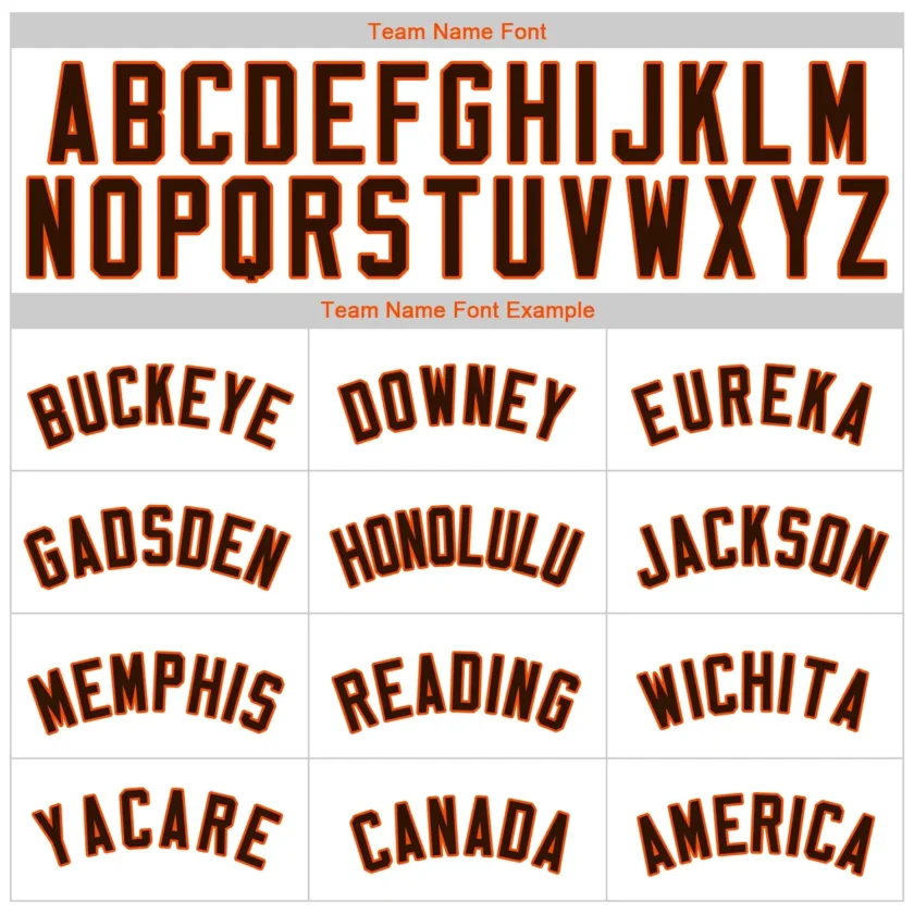 Custom White Pinstripe Baseball Jersey with Brown-Orange - Image 3