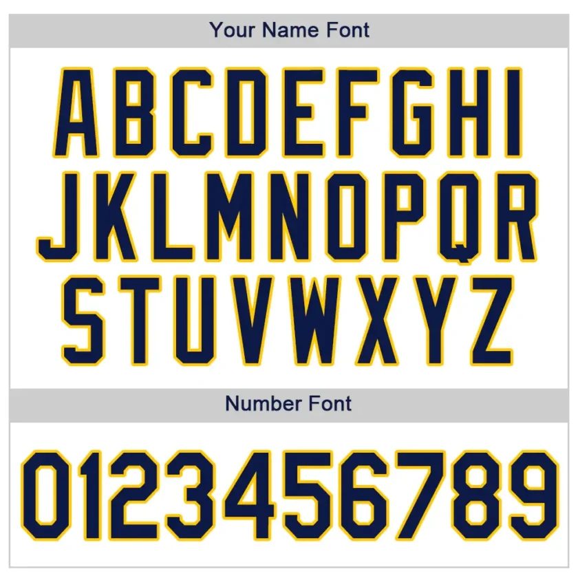 Custom White Pinstripe Baseball Jersey with Navy-Gold - Image 2