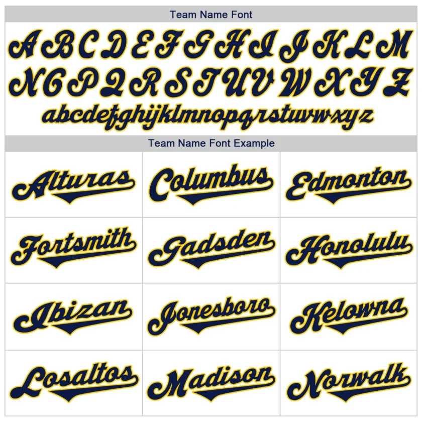 Custom White Pinstripe Baseball Jersey with Navy-Gold - Image 3