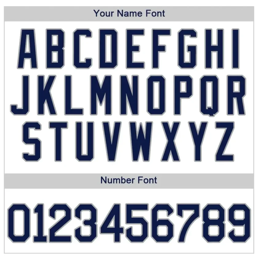 Custom White Pinstripe Baseball Jersey with Navy-Gray - Image 2