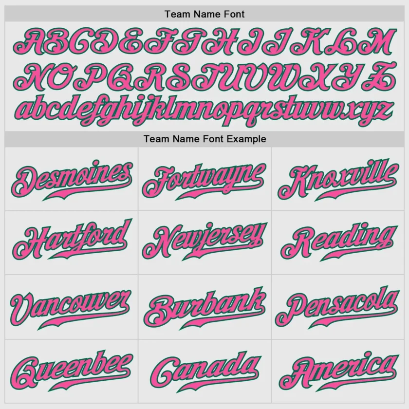 Custom White Pinstripe Baseball Jersey with Pink-Kelly Green - Image 3
