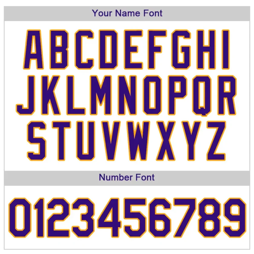 Custom White Pinstripe Baseball Jersey with Purple-Gold - Image 2