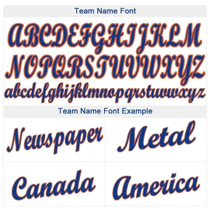 Custom White Pinstripe Baseball Jersey with Royal-Orange - Image 3