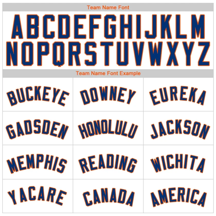 Custom White Pinstripe Baseball Jersey with Royal-Orange - Image 3