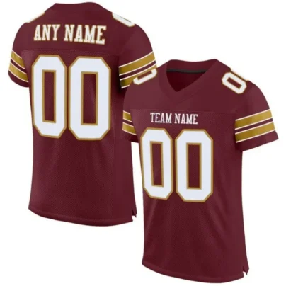 Custom Burgundy Mesh Football Jersey with White Old Gold 840x840 1