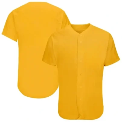 Blank Gold Baseball Jersey