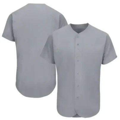 Blank Gray Baseball Jersey